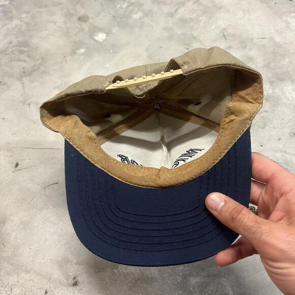 Vintage Michelob Beer Golf Snapback Hat 90s Made in USA Brown Blue Dad Cap - Picture 4 of 7